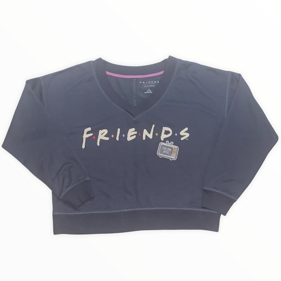 FRIENDS Tops - FRIENDS Size M Slate Grey Lightweight Sleepwear Sweatshirt